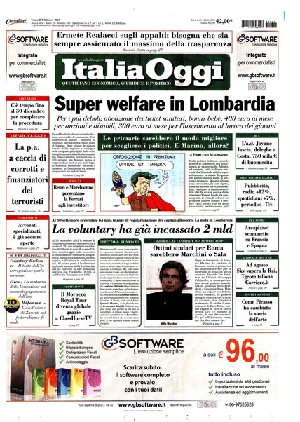 Italia oggi : quotidiano di economia finanza e politica